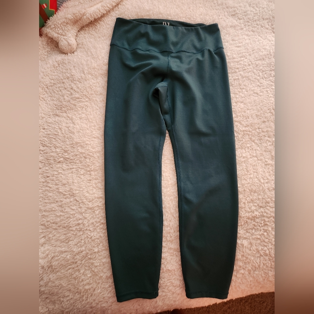 IVL leggings, size 10, teal sparkle *small flaw*